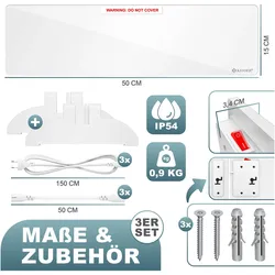 Kesser  Anti Schimmel Infrarotheizung Schimmelentferner Bad & Wand Heizung 50W, Heizkörper, Weiss