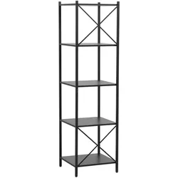 Happy Home Regal aus Holz-Metall, ca. 45 x 45 x 168 cm - Schwarz