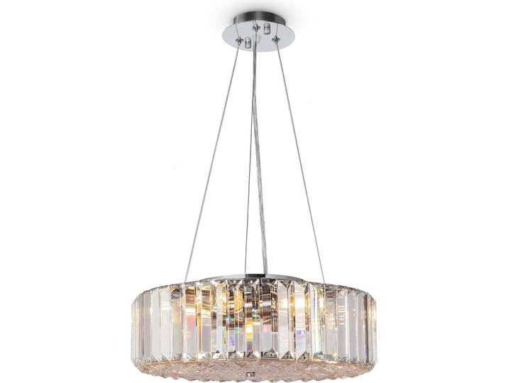 Suspension\, métal\, chrome\, D 40 cm