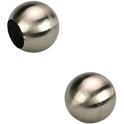 Gardinenstangen-Endstück LIEDECO "Ball", silber (edelstahlfarben), L:2,5cm Ø:1,6cm, Gardinenstangenendstücke, Gardinenstangen-Endstück, für Gardinenstangen Ø 16 mm