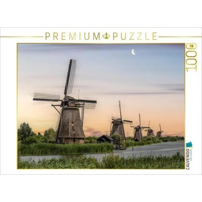 CALVENDO Puzzle Windmühlen im Abendlicht | 1000 Teile Lege-Größe 64 × 48 cm Foto-Puzzle für glückliche Stunden