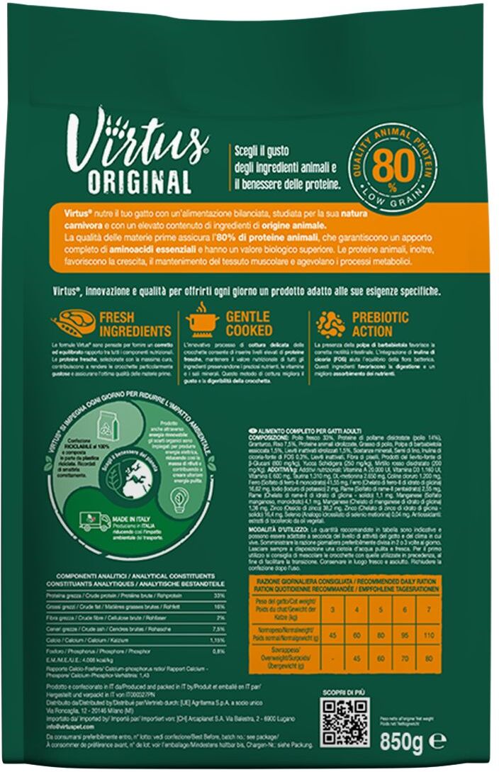 Virtus Cat Adult Farmland Formula 850G