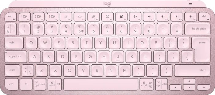 Logitech MX Keys Mini Minimalist Wireless Illuminated Keyboard - Rose - US INTL