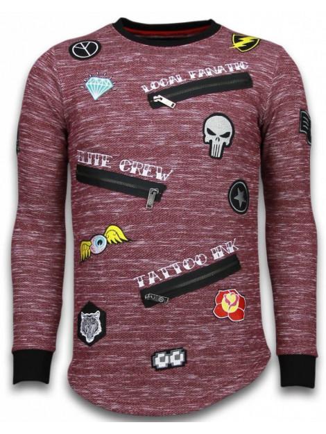 Local Fanatic Longfit embroidery sweater patches