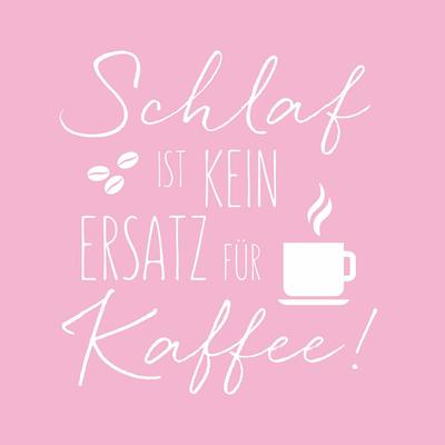 Papstar 80x Motivservietten 3-lagig 33x33cm Schlaf ist kein Ersatz für Kaffee
