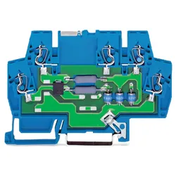 Wago 792-803 Überspannungsschutzmodul für Signaltechnik,Nennspannung DC 24 V,für 2 Signalpfade mit gemeinsamer Ableitung 792803