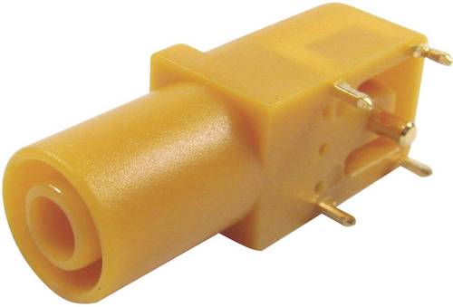 Cliff FCR7350Y Sicherheits-Laborbuchse Buchse, gewinkelt Stift-Ø: 4mm Gelb 1St.