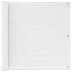 vidaXL Balkonsichtschutz Weiß 75 x 800 cm HDPE und Aluminium