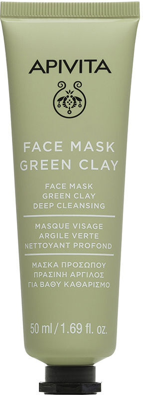 Apivita Masque Facial nettoyant en profondeur à l’argile verte