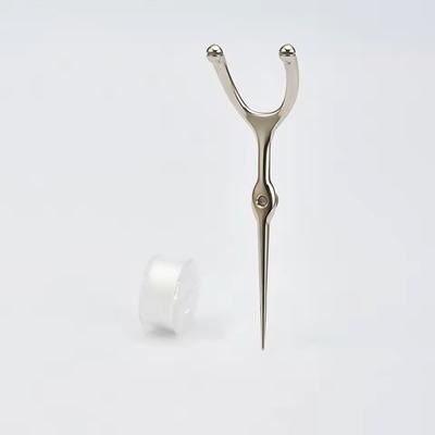 Uplift Treasures Stainless Steel Toothpick And Reusable Y Shape Flossing Holder Portable Eco Friendly Teeth Cleaning Tool Set silver