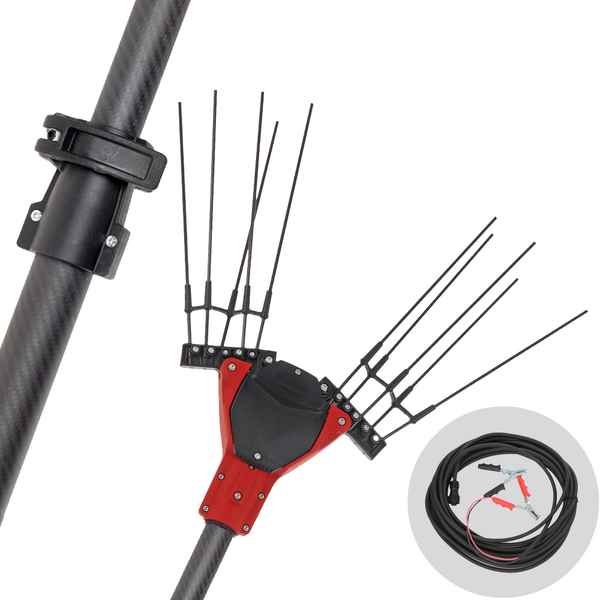 Aima Duetto Performance - Akku-Olivenrüttler 235/288 cm Autobatterie-Kabel im Lieferumfang - Fester Schaft