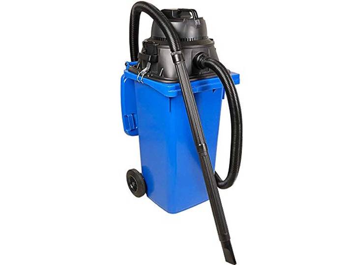 BRB Nass-/Trockensauger/Industriesauger 1100 Watt, mit 120 Liter Behälter (DIN Mülltonne) (blau)