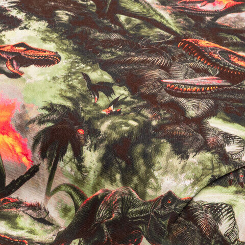 Baumwoll-Jersey "Dinosaurier" mit Elasthan, grün-color