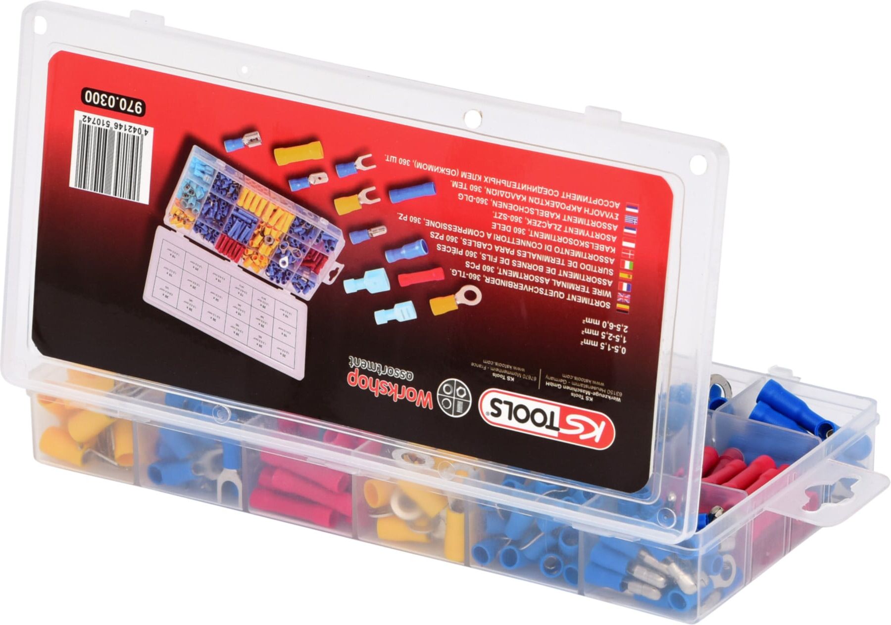 KS Tools Sortiment Quetschverbinder, 360-teilig (970.0300)