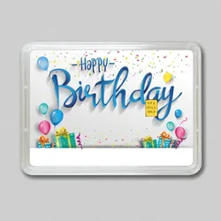 Goldbarren 0,5g "Geburtstag" (Flip)