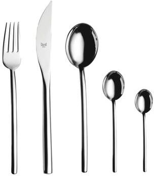 Mepra Due Flatware Set with Moka Spoons - 30 Pieces