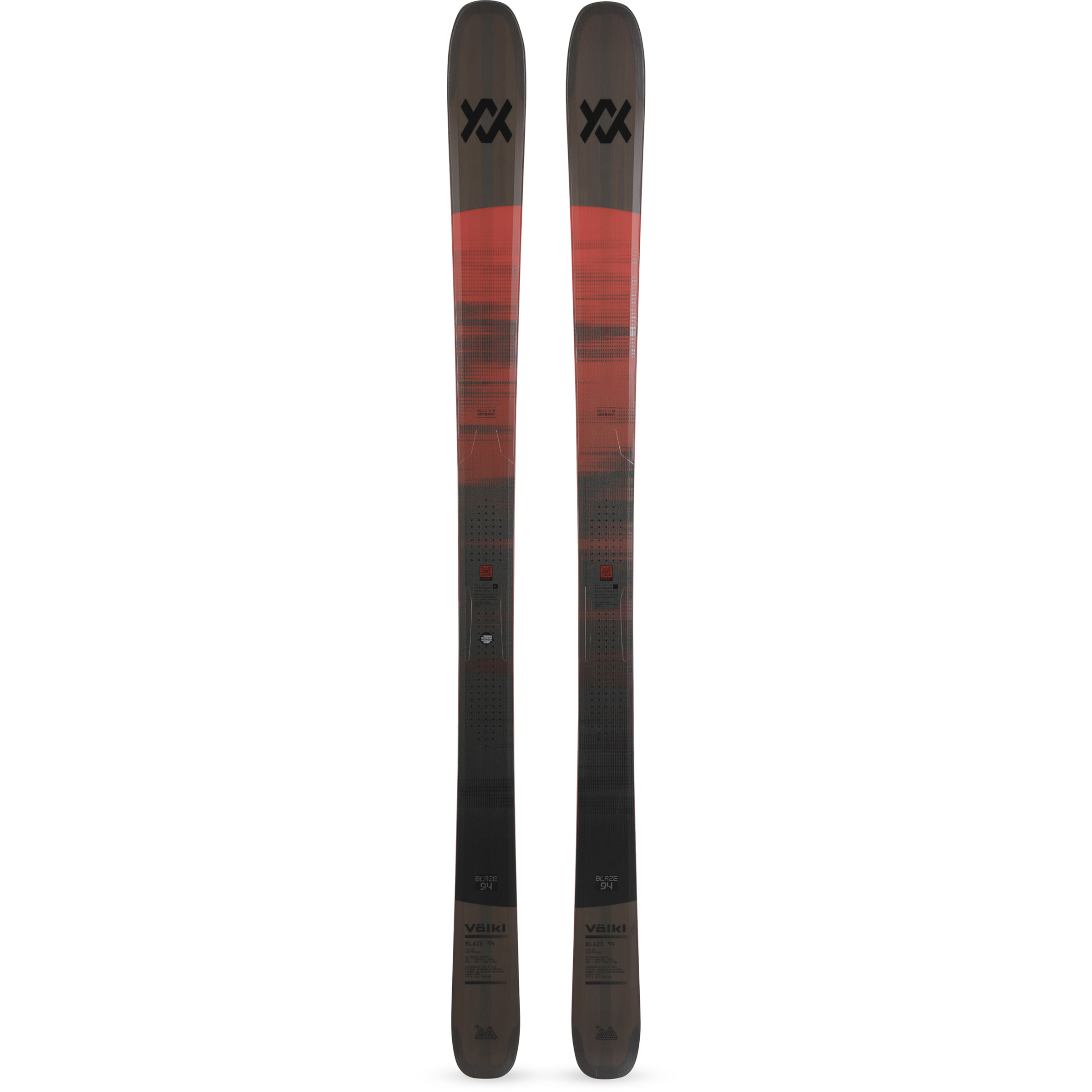 Völkl Blaze 94 Black Flat Freerideski 26/27 Ski Größe 165 cm Freeride