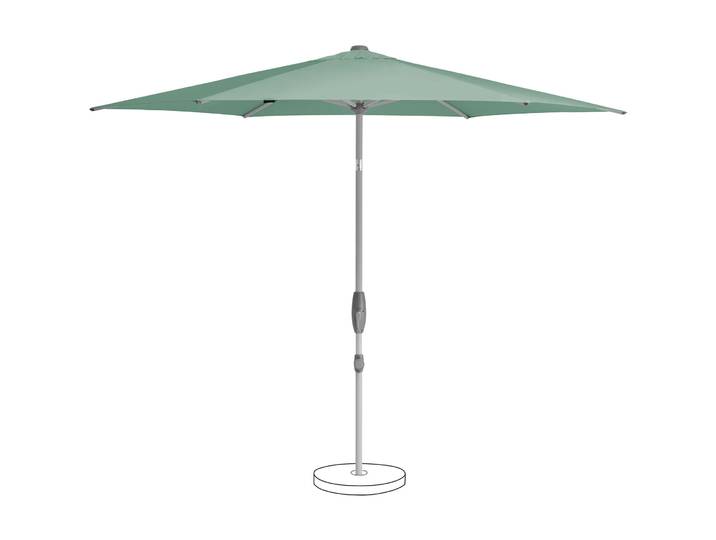 Suncomfort BY GLATZ Sonnenschirm Shell-Turn grün Polyester B 300 T 300 cm - Sonnenschirm