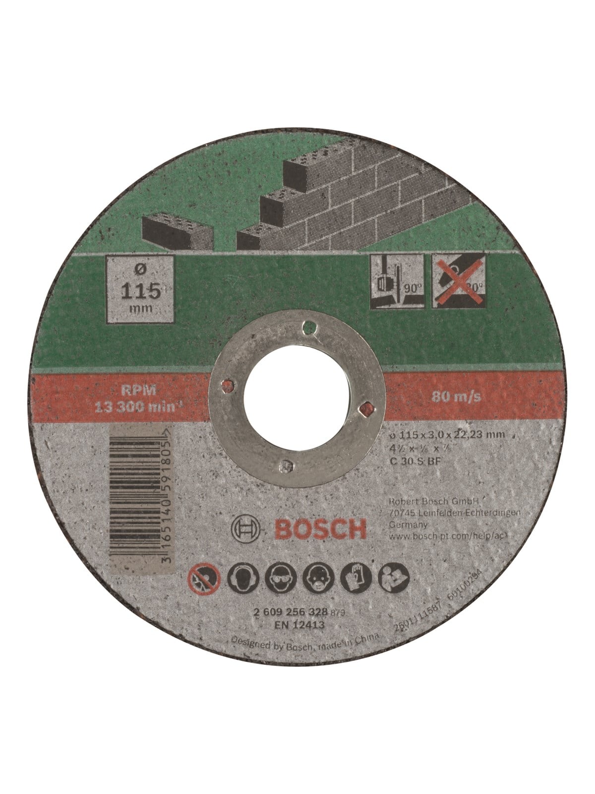 Bosch SKÆRESKIVE STEN 115X2.5MM LIGE
