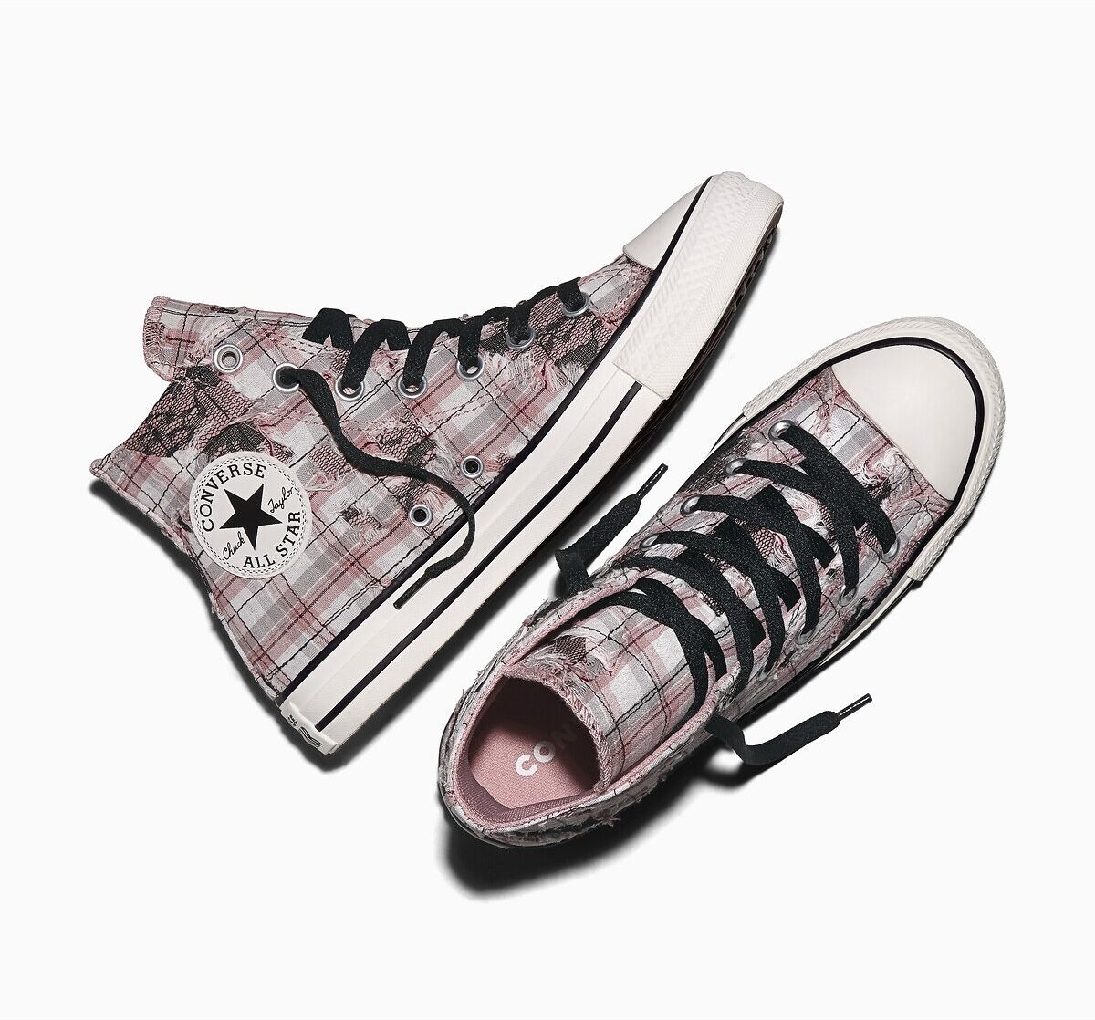 CONVERSE Baskets CHUCK TAYLOR ALL STAR HI PLAID LACE MATERIAL