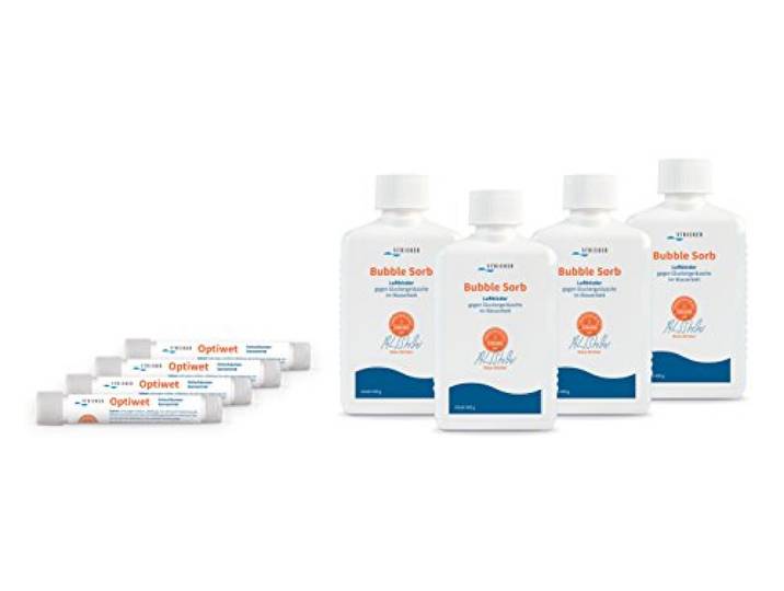 4X Bubble Sorb + Optiwet Bubble Stop gegen Luft im Wasserbett