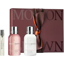 3 Stück Molton Brown Delicious Rhubarb & Rose Scent Layering-Set