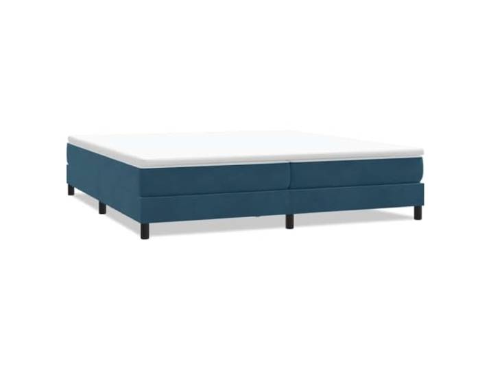 PUGYNBK Boxspringbett aus Samt, Dunkelblau, 200 x 220 cm Lattenrost, stabile Füße, ohne Matratze, atmungsaktive Unterstützung