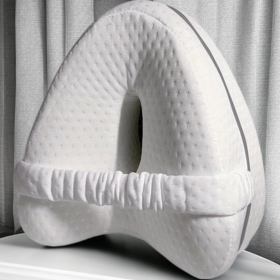 Multicon Wholesale Hub Relief Memory Foam Leg Knee Pillow, Orthopedic Pillow For Side Sleepers, Back And Hip Support For Bed, Sofa white