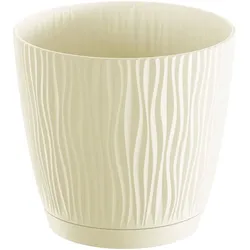 Prosperplast - SANDY P Blumentopf - 28,2x28,2x26cm in Cremefarbe