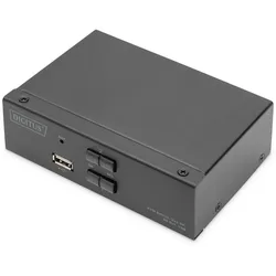 Digitus KVM Switch, 2x1 DP, DP Out,USB