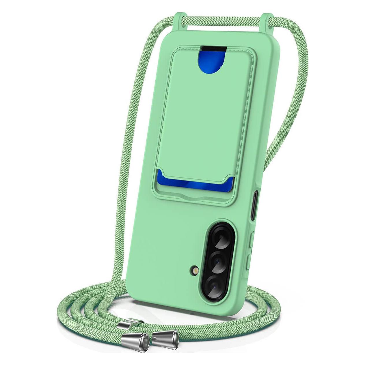 Cover-Discount Galaxy A57 - Silikon Hülle mit Kartenhalter & Umhängeband (Samsung Galaxy A57) (71259068)