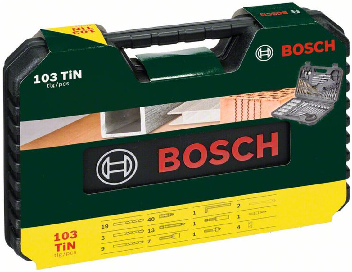 Bosch V-Line Bohrer- und Bit-Set, TiN, 103-teilig (2607017367)