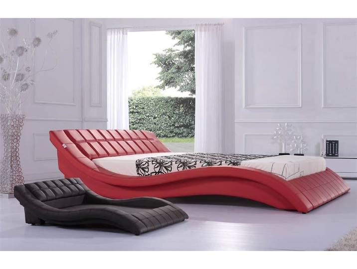Xlmoebel Polsterbett Designer-Polsterbett mit Leder-Rahmen und modernem Design (1-tlg., Bett), Hergestellt in Europa