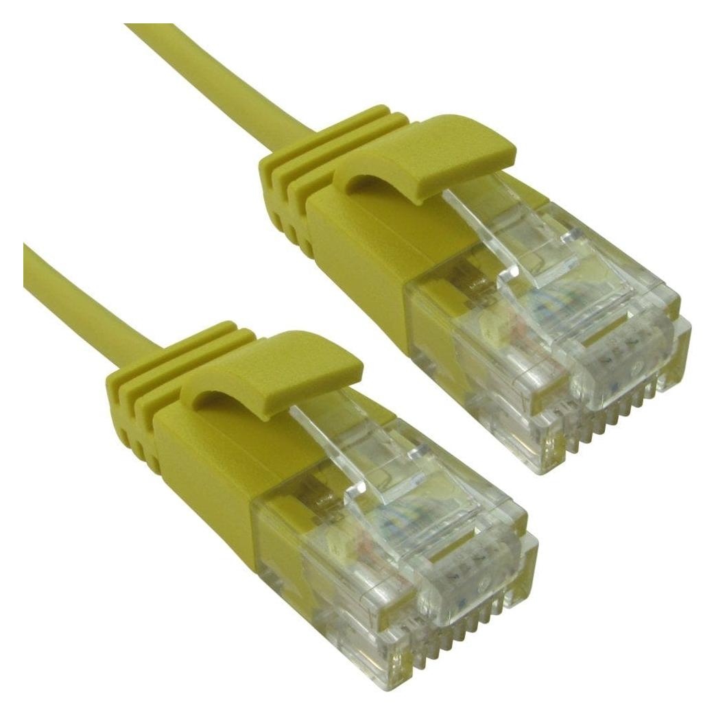 Cables Direct Cdl 3m Slim Net 6 Lsoh - Yellow (CAT6, 3 m) (ERSLIM-103Y)