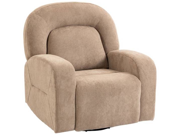 YWJ Fauteuil de détente fauteuil inclinable pivotant à 360° avec tissu velours doux comme du nuage assise large pour salon kaki