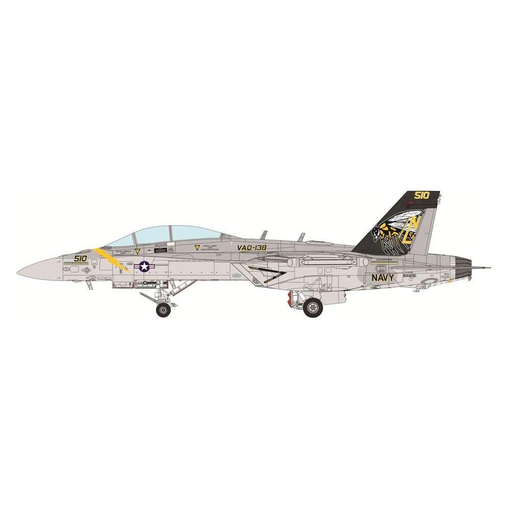 Meng-Model Boeing EA-18G Growler Electronic Attack Aircraft Yellow Jackets (LS-019)