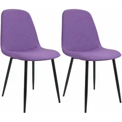 CLP 2er Set Esszimmerstuhl Maryam Stoff   Farbe: lila, Material: Stoff