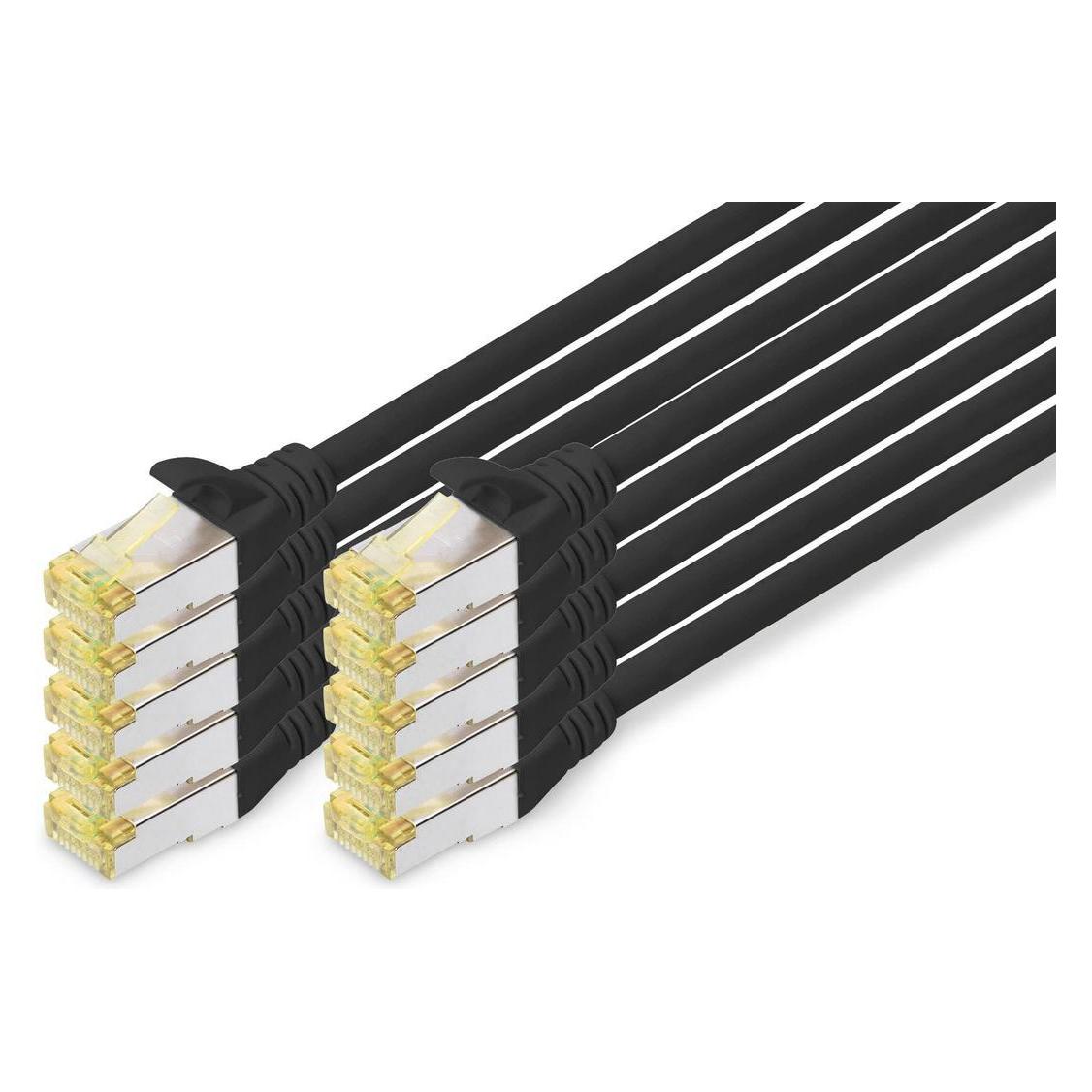Digitus CAT 6A S/FTP Patchkabel, 10 Stück (S/FTP, CAT6a, 1 m) (DK-1644-A-010-BL-10)