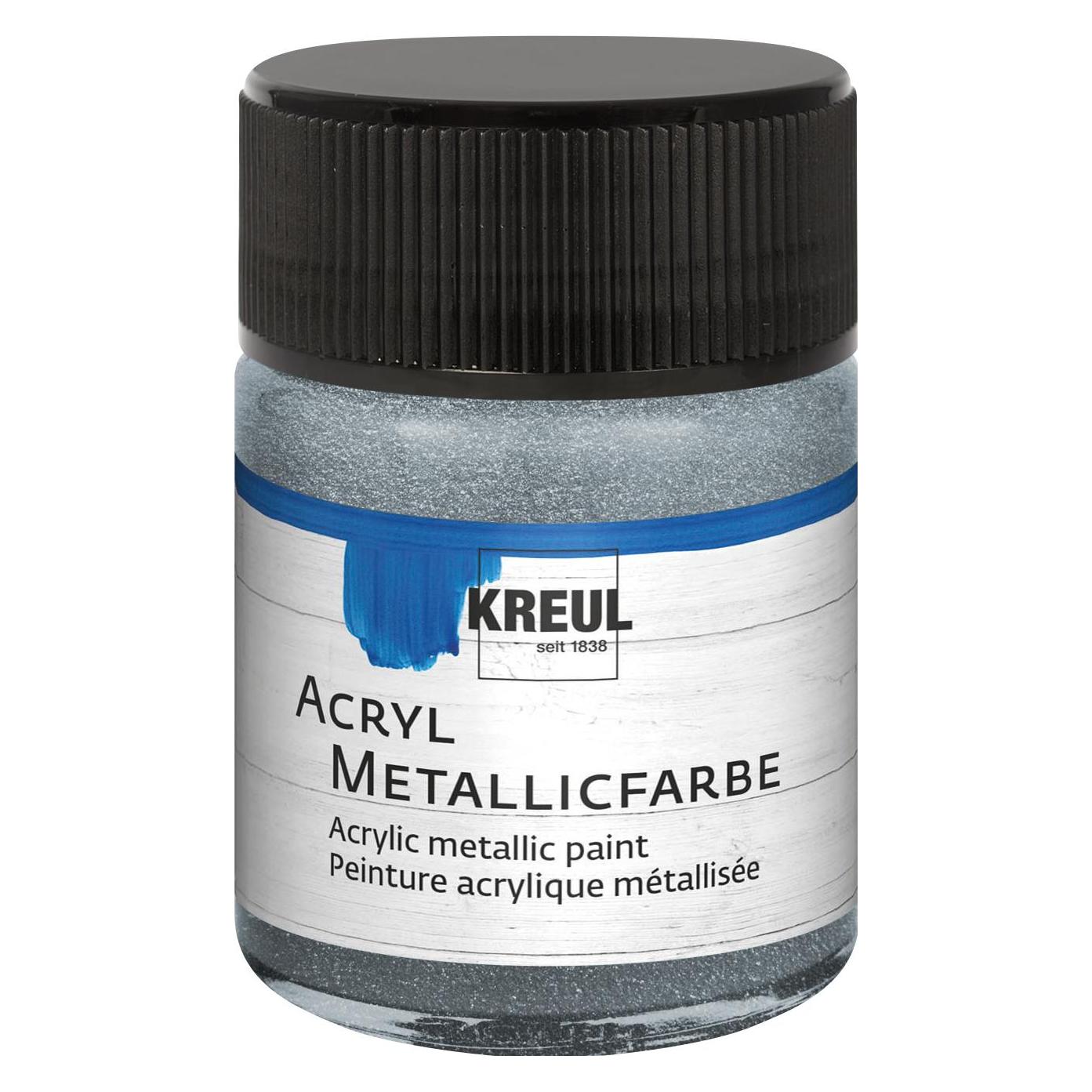 Kreul Acryl Metallicfarbe, cremig deckend, 50 ml (50 ml) (77572)