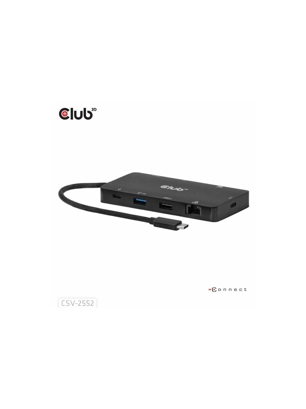 Club 3D - docking station - USB-C - HDMI - 1GbE