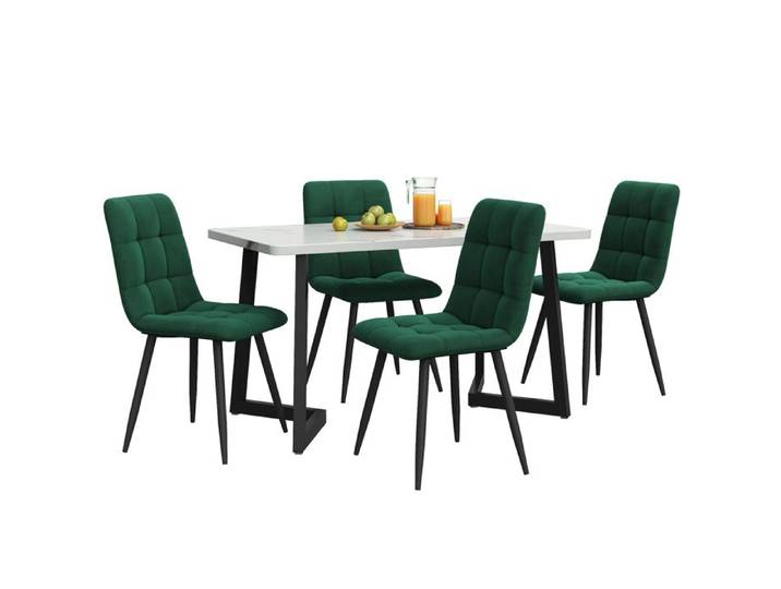 Table de salle à manger de 117 cm avec 4 chaises table de salle à manger rectangulaire table de cuisine moderne chaise de salle