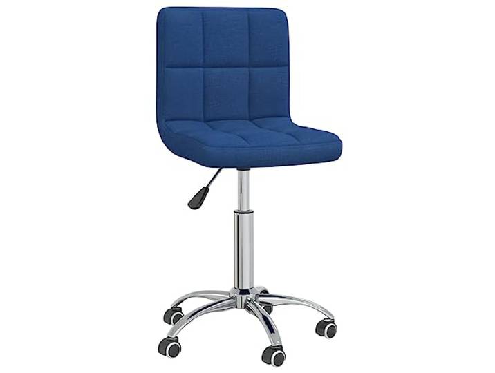 Drehbarer Esszimmerstuhl Blau Stoff Mit Verstellbarer Sitzhöhe Und 360 Gasdruckfeder, gepolstert, weicher Bezug, vielseitig, für Zuhause und Büro