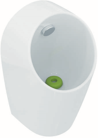 Ideal Standard Maxi Urinal E189601 cuvette intérieure au design anti-éclaboussures, 30x30x55cm, sans eau, blanc