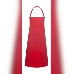 Basic Bib Apron Pinafore: One Size / Red