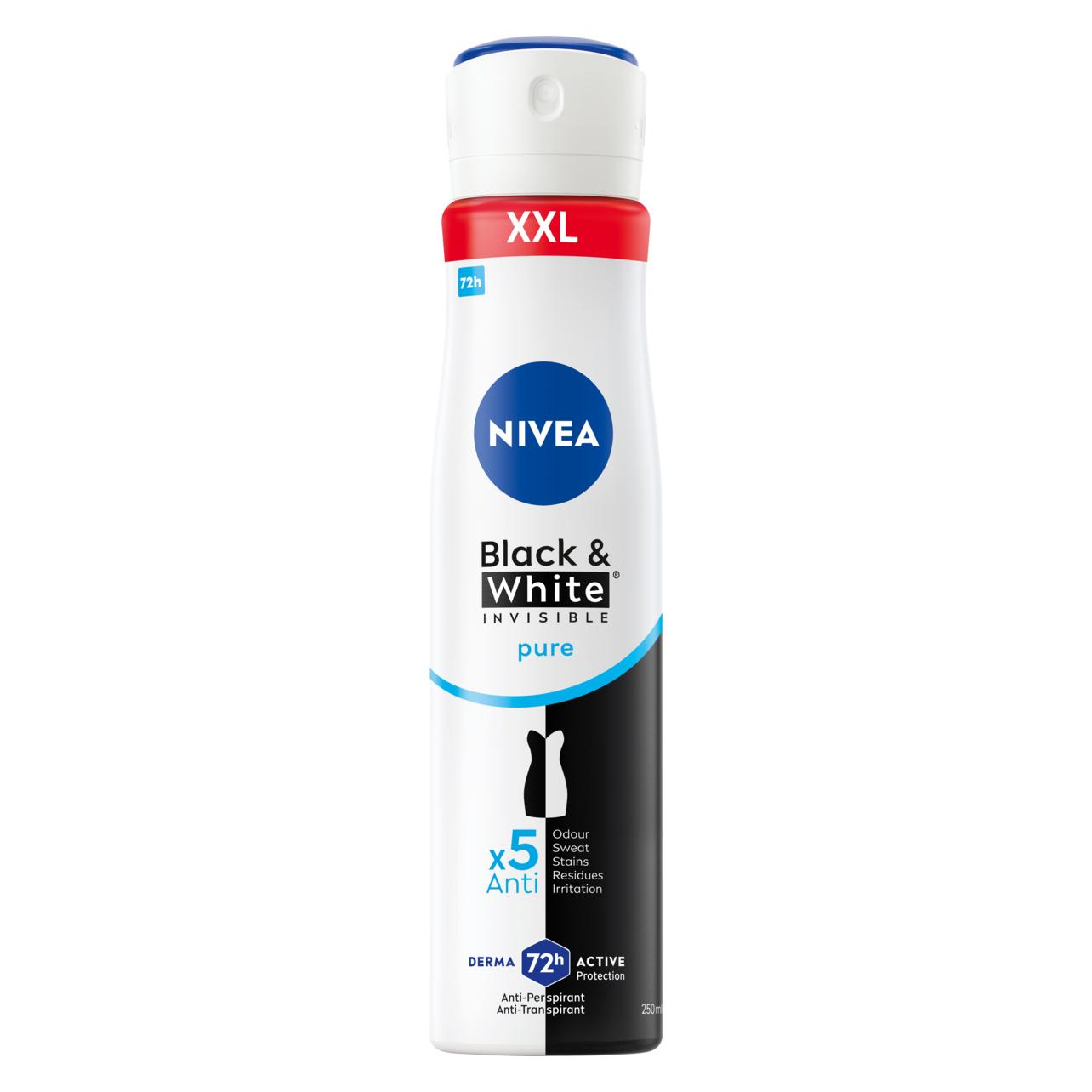 Nivea Black & White Invisible Pure Spray XXL (250 ml) (4005808730674)