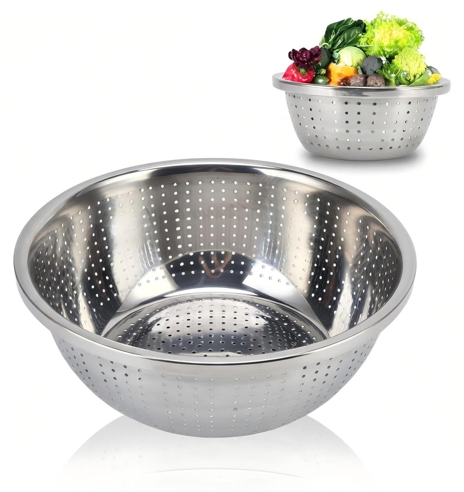 Dripio Multifunctionele RVS zeef en groentewasbak, 30 cm