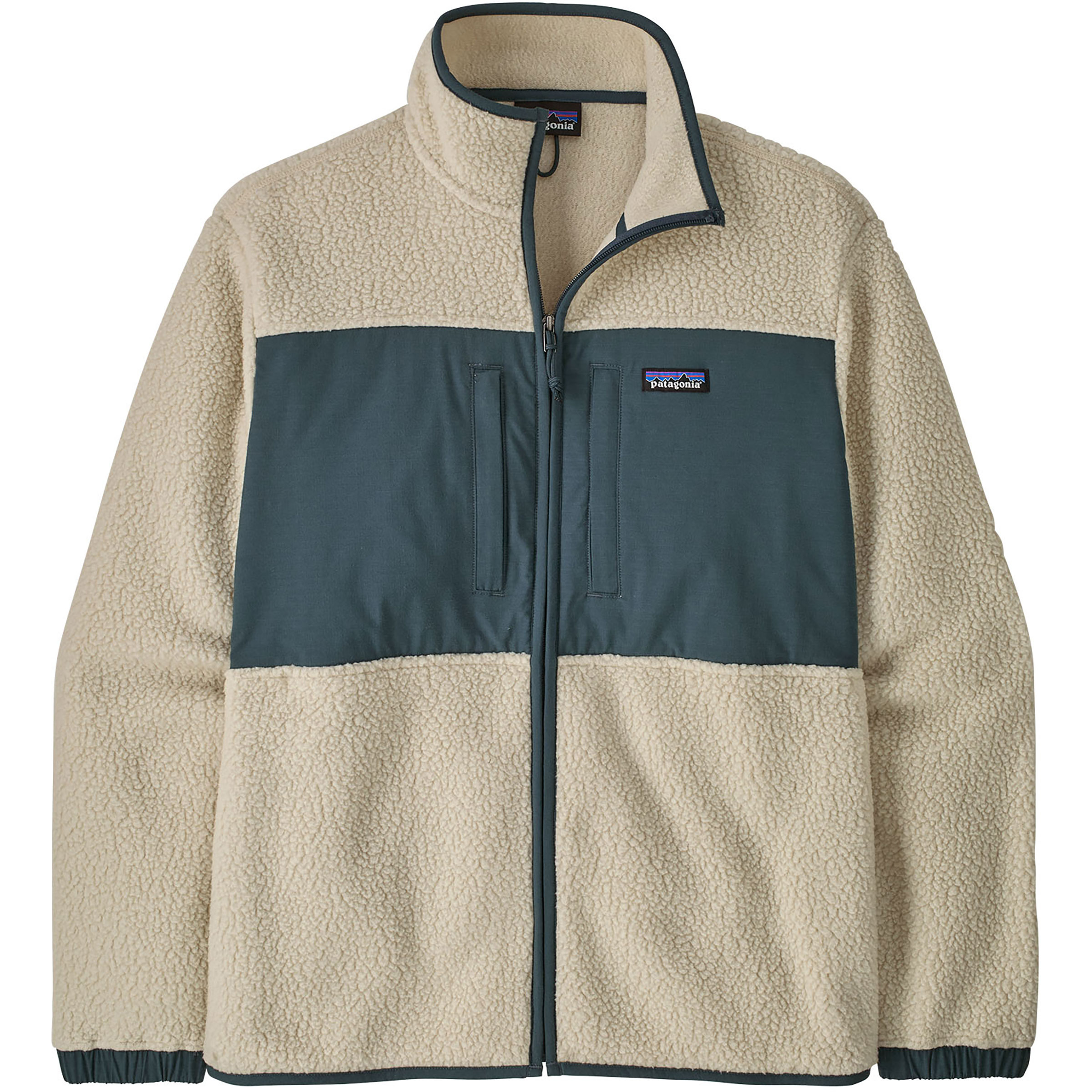 Patagonia Retro Pile Patch Herren Fleecejacke beige Größe L Trekking Windabweisend Polartec
