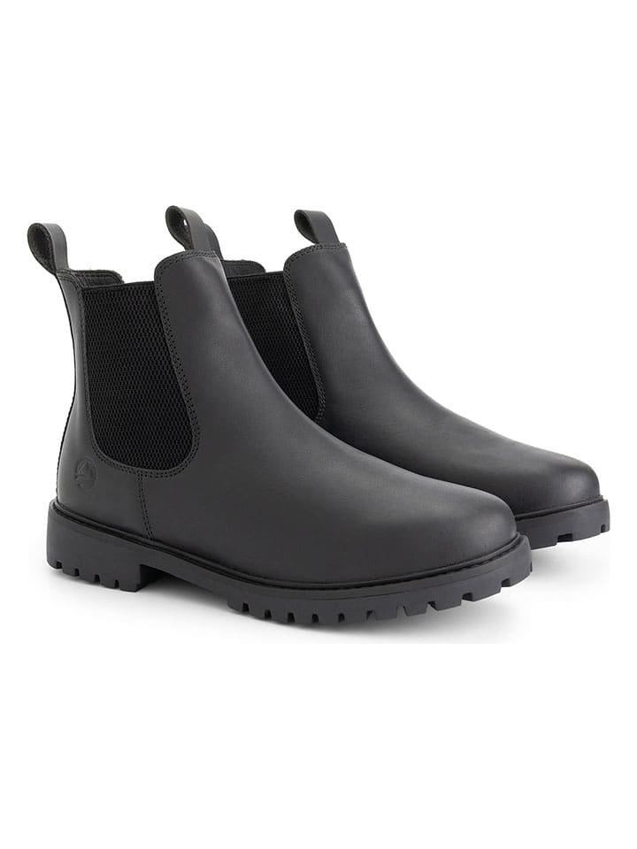 TRAVELIN' Leder-Chelsea-Boots "Sandnes" in Schwarz - 45