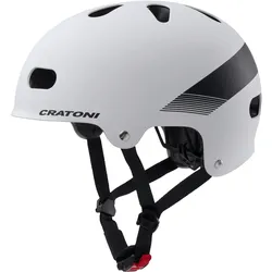 Cratoni C-Mate Jr Kinder Fahrradhelm white-black matt