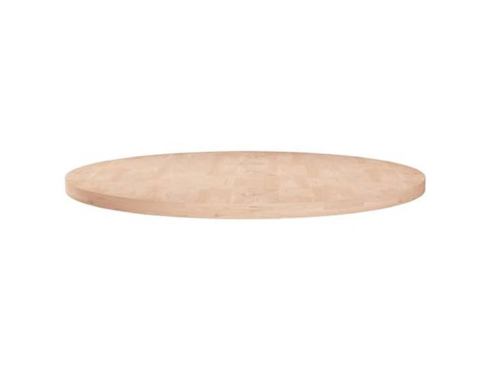 vidaXL Runde Tischplatte Massivholzplatte Eichenplatte Holzplatte Platte Ersatztischplatte Ø80x2,5cm Unbehandeltes Massivholz Eiche